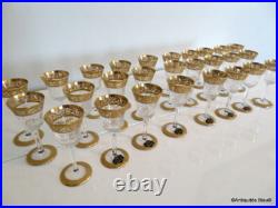 1 Verre liqueur 105mm Saint St Louis Cristal Thistle Or signé parfait