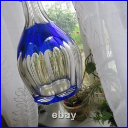 1 carafe à liqueur de couleur bleu cobalt cristal de saint louis modèle joseph 1 carafe à liqueur de couleur bleu cobalt cristal de saint louis modèle joseph