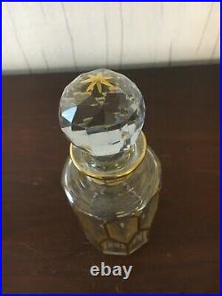 1 flacon doré à l'or en cristal de Saint Louis (h 15 cm)