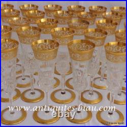 1 flute à champagne Saint St Louis Cristal Thistle Or signé parfait état