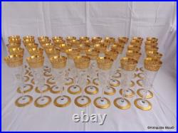 1 flute à champagne Saint St Louis Cristal Thistle Or signé parfait état