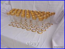 1 flute à champagne Saint St Louis Cristal Thistle Or signé parfait état