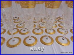 1 flute à champagne Saint St Louis Cristal Thistle Or signé parfait état