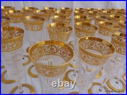 1 flute à champagne Saint St Louis Cristal Thistle Or signé parfait état