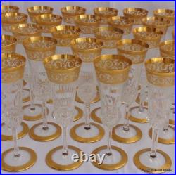 1 flute à champagne Saint St Louis Cristal Thistle Or signé parfait état