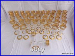 1 flute à champagne Saint St Louis Cristal Thistle Or signé parfait état