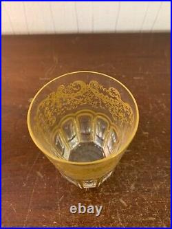 1 verre à thé doré en cristal de Saint Louis