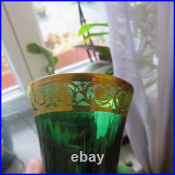 1 verre a thé oriental de couleur vert cristal de saint louis modèle thistle 1 verre a thé oriental de couleur vert cristal de saint louis modèle thistle