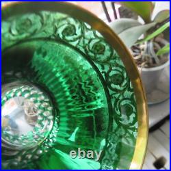 1 verre a thé oriental de couleur vert cristal de saint louis modèle thistle 1 verre a thé oriental de couleur vert cristal de saint louis modèle thistle