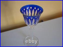 1 verre à vin du Rhin modèle tommy Cristal Saint ST Louis 16,5 cm Roemer Bleu
