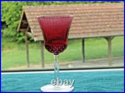 1 verre à vin en cristal SAINT LOUIS THISTLE rouge 14,1 cm 1 verre à vin en cristal SAINT LOUIS THISTLE rouge 14,1 cm
