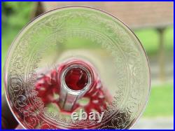 1 verre à vin en cristal SAINT LOUIS THISTLE rouge 14,1 cm