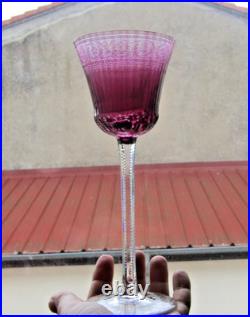 1 verre à vin roemer violet rose en cristal SAINT LOUIS THISTLE 20,9 cm lotC