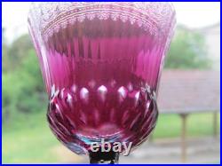 1 verre à vin roemer violet rose en cristal SAINT LOUIS THISTLE 20,9 cm lotC
