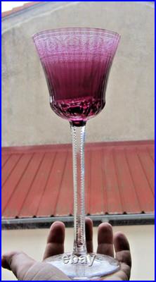 1 verre à vin roemer violet rose en cristal SAINT LOUIS THISTLE 20,9 cm lotC