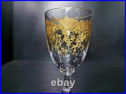 1 verre eau ou vin cristal gravé doré Saint ST Louis Massenet Cléo Or 16 cm