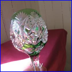 1 verre roemer vert en cristal de saint louis modèle FLORENCE signé H 23,7 cm