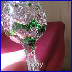 1 verre roemer vert en cristal de saint louis modèle FLORENCE signé H 23,7 cm