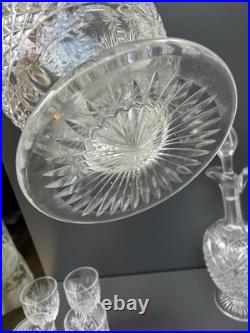 2 Carafe Et 12 Verres À Vin Blanc En Cristal Saint Louis Modèle Gavarni