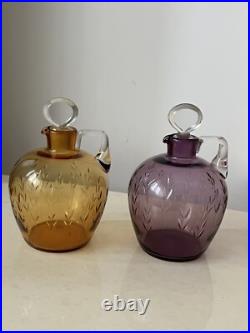 2 Carafe à Liqueur En Cristal De St Louis Baccarat 2 Carafe à Liqueur En Cristal De St Louis Baccarat