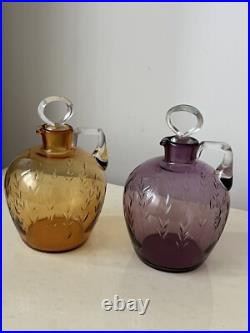 2 Carafe à Liqueur En Cristal De St Louis Baccarat 2 Carafe à Liqueur En Cristal De St Louis Baccarat