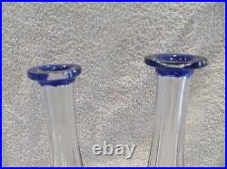 2 Carafes à liqueur cristal saint louis cobalt bristol crystal liquor decanters