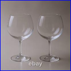 2 Grands Verres Dégustation Vin Cristal Saint-Louis 23 cm Signés