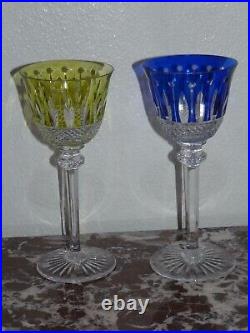 2 SUPERBES GRANDS VERRES À VIN ROEMER en Cristal SAINT LOUIS TOMMY 19,8 cm