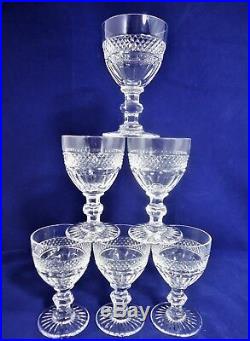 2 Série 6 verres à vin blanc cristal taillé Saint Louis modèle Trianon