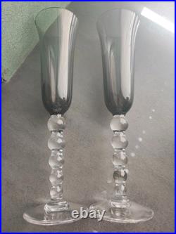 2 Verres En Cristal Saint Louis, Flûtes A Champagne? Bubble