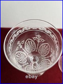 2 Verres à eau en Cristal gravé Saint Louis Modèle Pasteur No Baccarat
