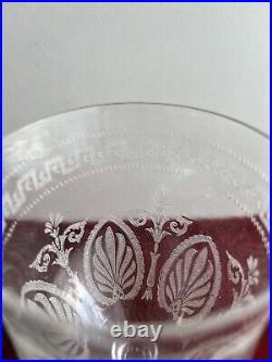 2 Verres à eau en Cristal gravé Saint Louis Modèle Pasteur No Baccarat