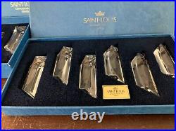 2 coffrets de 6 portes couteaux en cristal de Saint Louis (prix de 6)