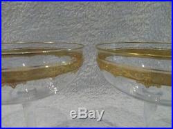 2 coupes champagne cristal Saint Louis Roty doré crystal champagne cups