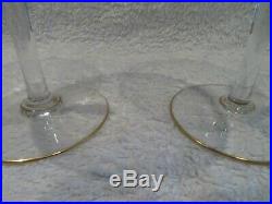 2 coupes champagne cristal Saint Louis Roty doré crystal champagne cups
