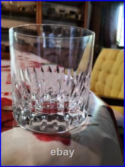 2 verres à whisky cristal saint louis modèle marine jersey, signés