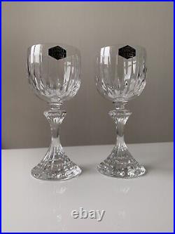 2 verres en cristal saint louis modèle Rare Fontainebleau