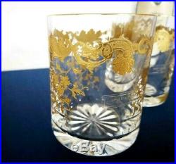 2 verres / gobelets cristal Saint Louis. Massenet Or / Gold