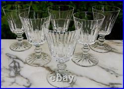 3230 saint louis 6 verres à bourgogne modèle côte plate cristal h. 11 cm N°2