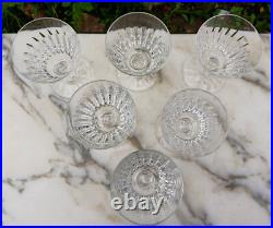 3230 saint louis 6 verres à bourgogne modèle côte plate cristal h. 11 cm N°2