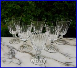 3230 saint louis 6 verres à eau modèle côte plate cristal h. 13 cm N°2