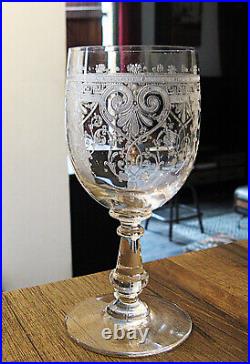 3398 baccarat saint louis service à liqueur de mariage gravé roue cristal
