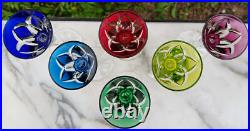 3398 saint louis roemer 6 verres à digestif cristal model camargue h. 12 cm