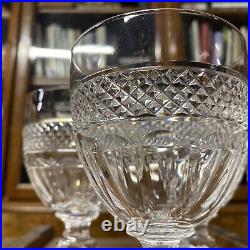3 verres à eau modèle Trianon en cristal de Saint Louis 14cm