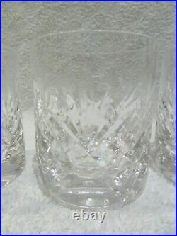 3 verres à whisky cristal Saint Louis Chantilly French crystal whiskey glasses