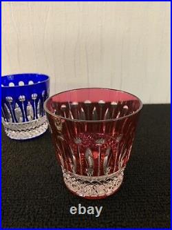 3 verres à whisky modèle Tommy couleur en cristal Saint Louis (prix à la pièce)