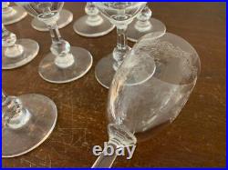 41 verres à vin rouge modèle Cléo en cristal de Saint Louis (prix à la pièce)