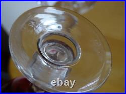4 ANCIENS VERRES A VIN CRISTAL BACCARAT ST LOUIS DOUBLER COLORER ROUGE 12,5 cm