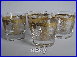 4 Verres A Whisky En Cristal Saint Louis Modele Massenet Gold