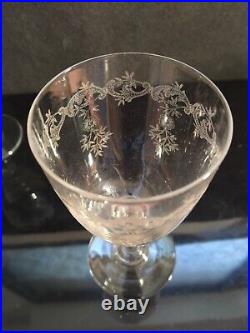 4 Verres à Eau Cristal St Louis 1908 H16cm